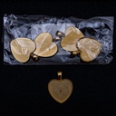 Dije de corazón en dorado 5pc