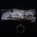 Dije redondo en dorado (ancho) 5pc