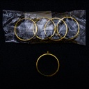 Dije redondo en dorado (ancho) 0.7*3cm 5pc