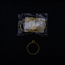 Dije redondo en dorado 22mm 5pc