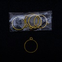 Dije redondo en dorado 2.5cm 5pc