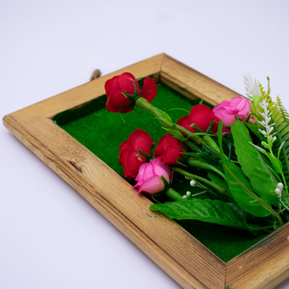 Cuadro de madera con flor