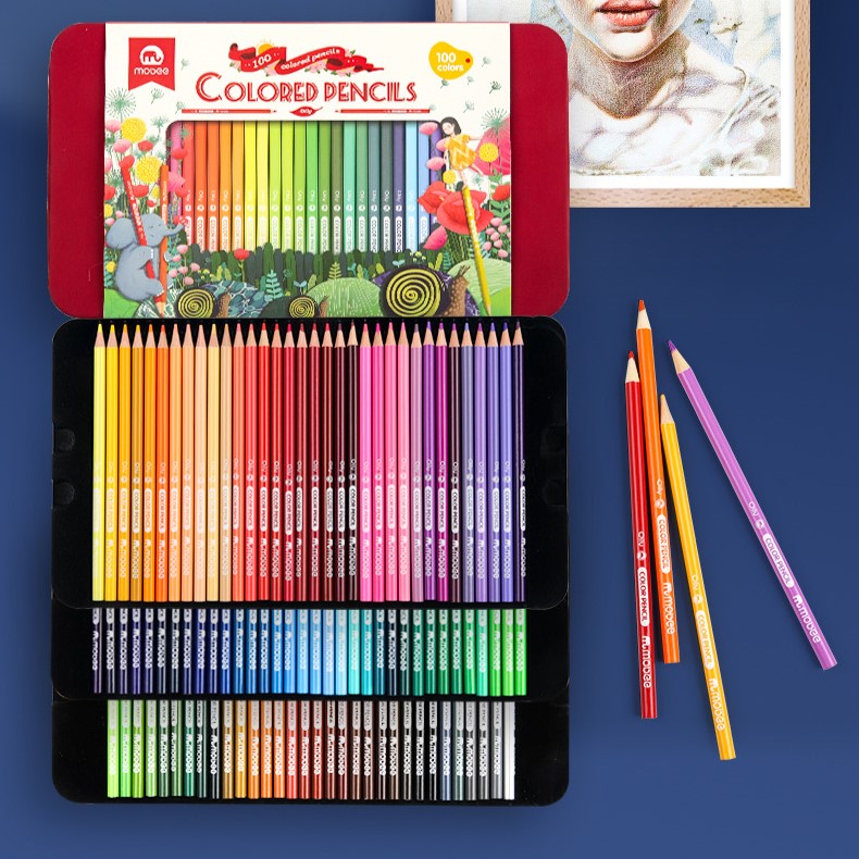 Lápiz 100 colored pencils mobee
