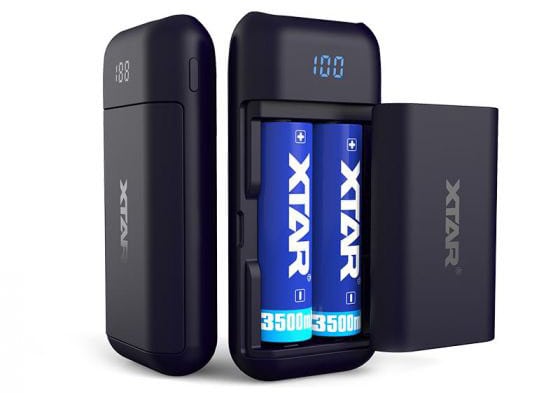 Cargador XTAR PB2 1*2A/2*1A USB