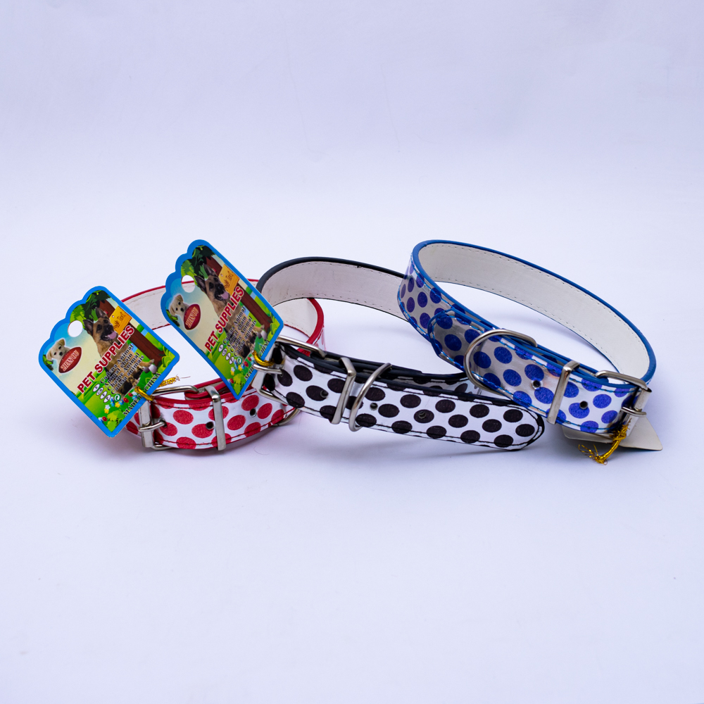 Collar de perro cuerina colorido 49cm