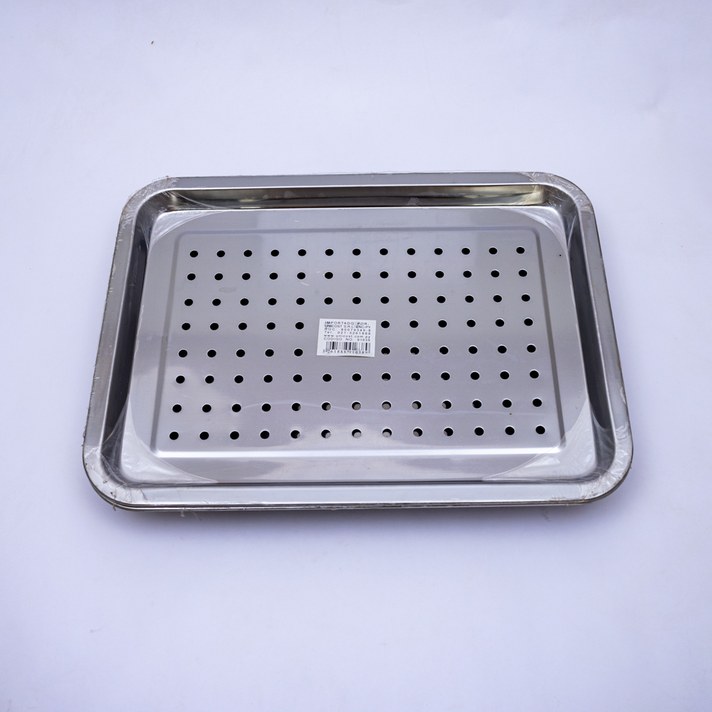 Bandeja con rejilla inox 36*27cm