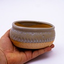 Maceta diseño ovalado 12*6cm