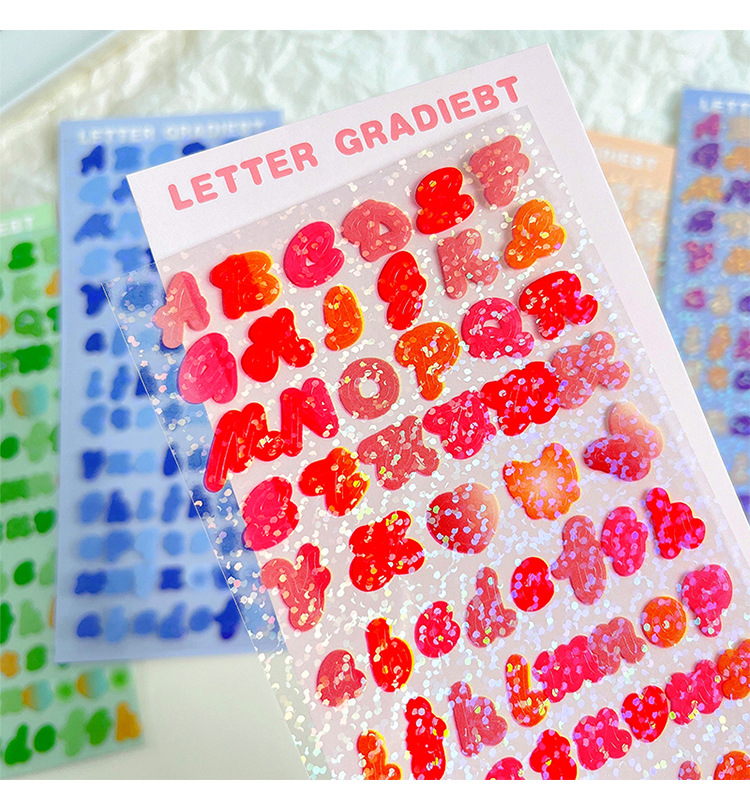 Stickert pvc letras cursivas