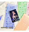Stickert pvc letras cursivas