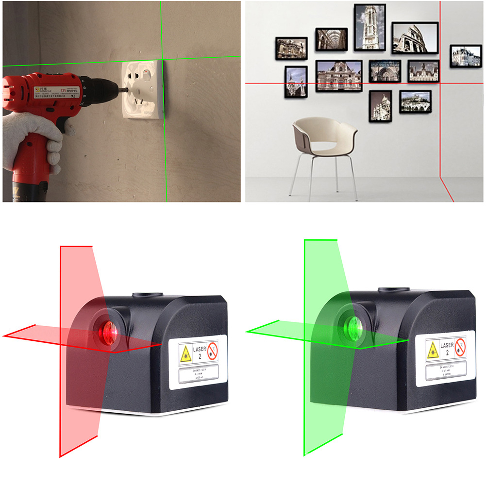 Mini nivel de LASER, linea cruzada, recargable a USB