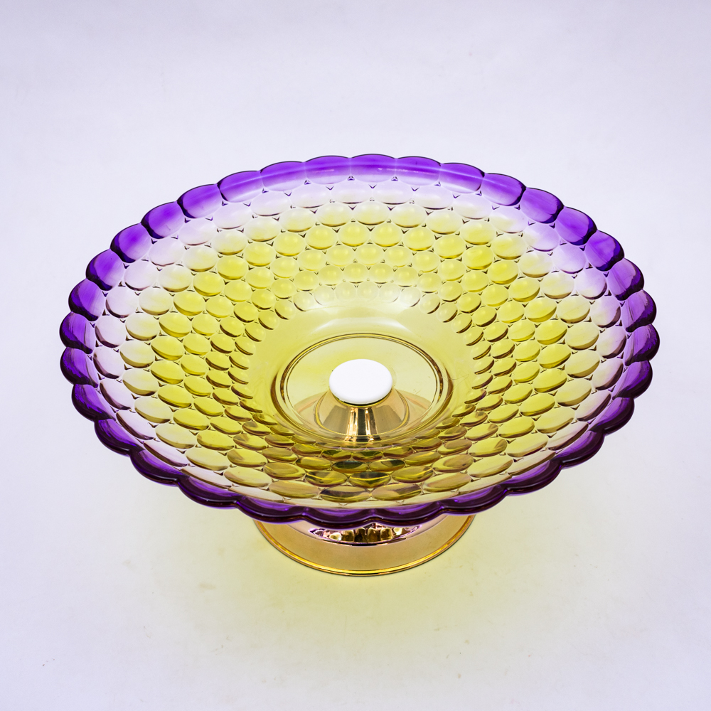 Bandeja de plastico cristal con base 32.5*14.5cm