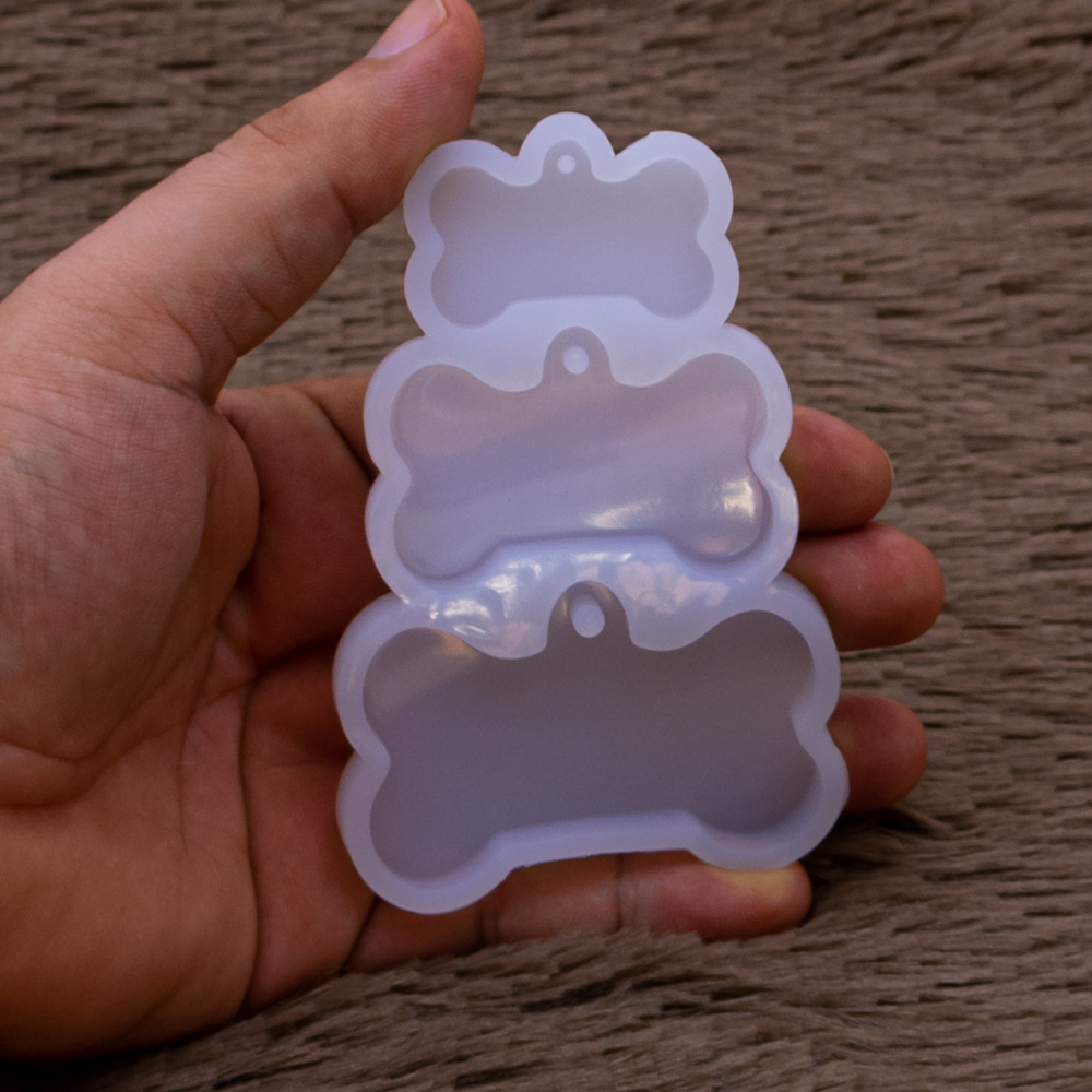 Molde de silicona dije diseño hueso 94*64mm