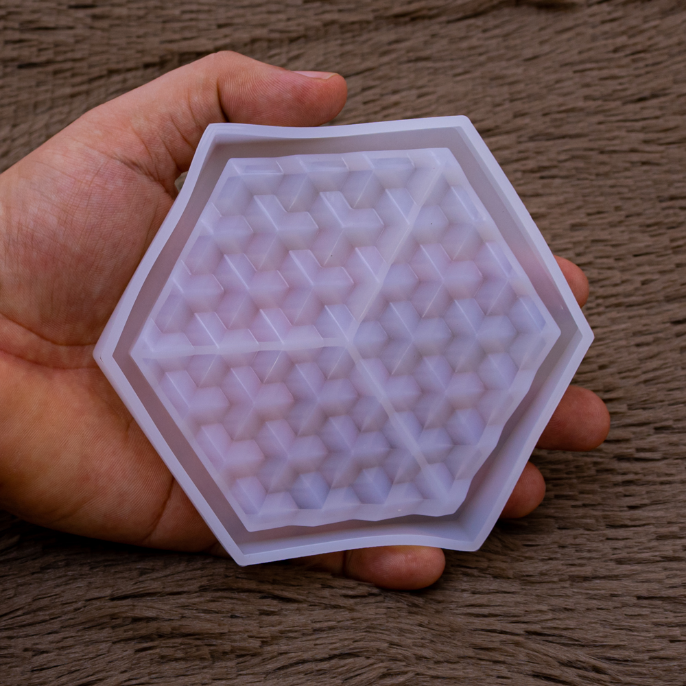 Molde de silicona posavaso hexagonal 105*122mm