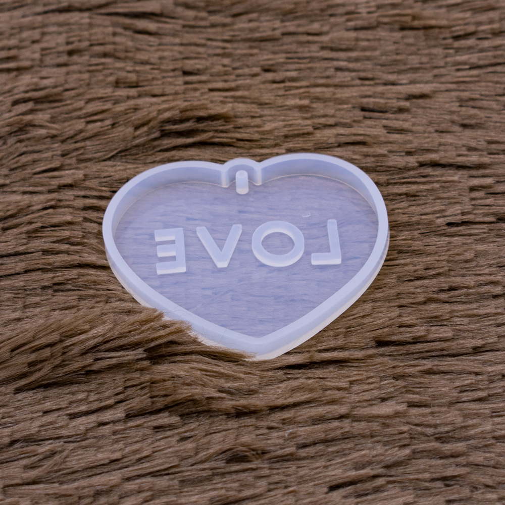 Molde de silicona diseño dije corazón 67*60mm