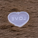 Molde de silicona diseño dije corazón 67*60mm
