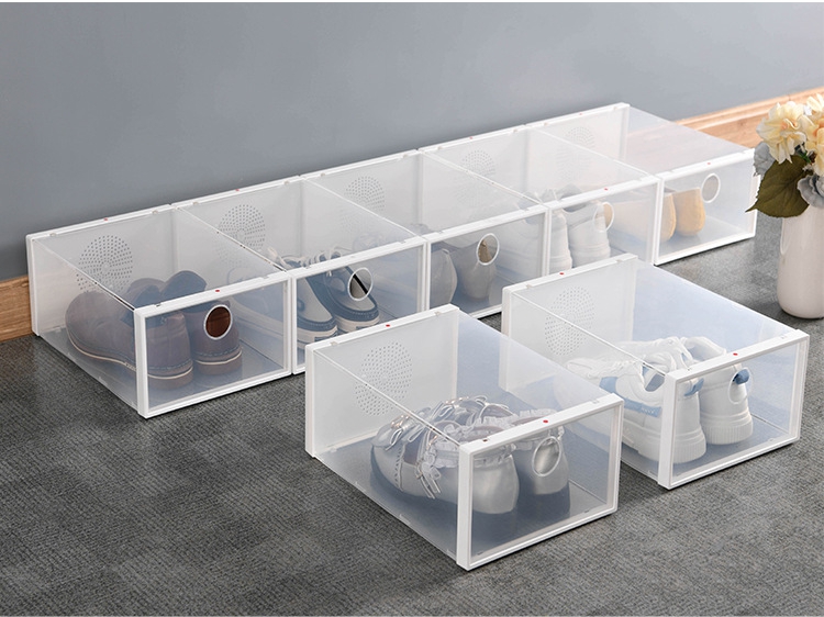 Caja organizador para zapatos de plastico apilable