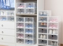 Caja organizador para zapatos de plastico apilable