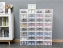Caja organizador para zapatos de plastico apilable