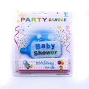 Vela baby shower forma biberon