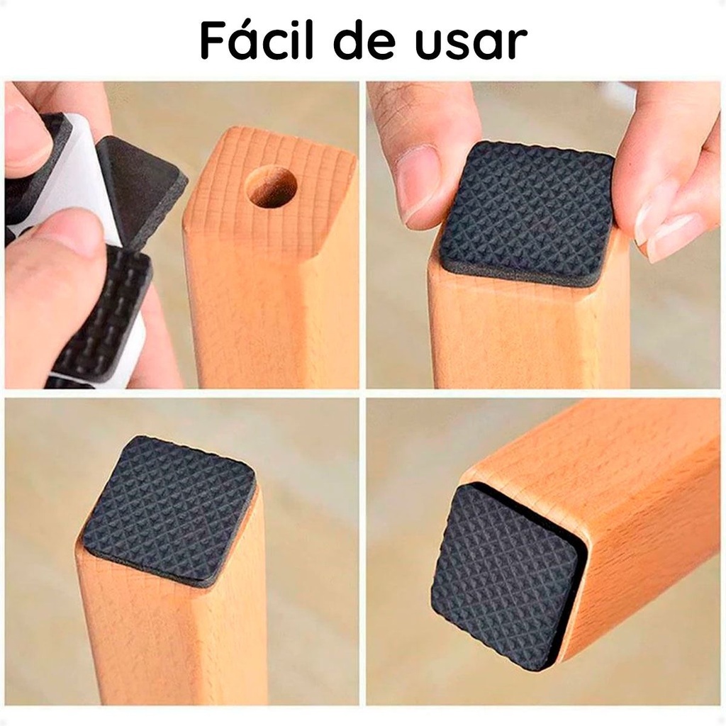 Goma protector cuadrado para muebles