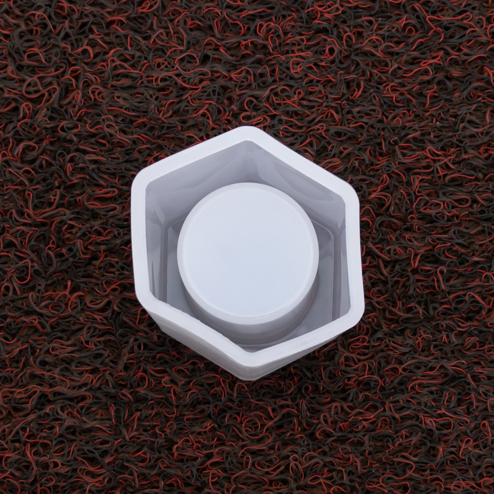 Molde de silicona pote hexagonal 8.4*9.6*8.4cm