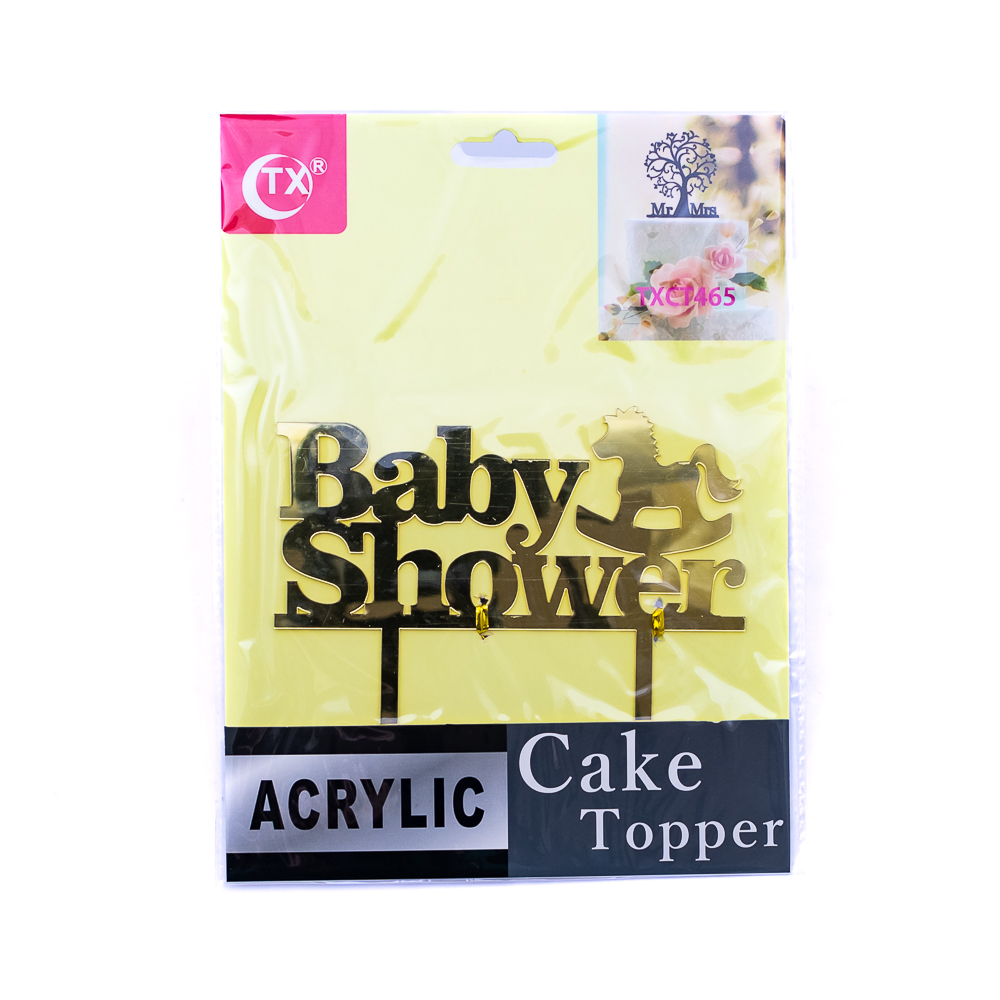 Centro de torta acrílico baby shower