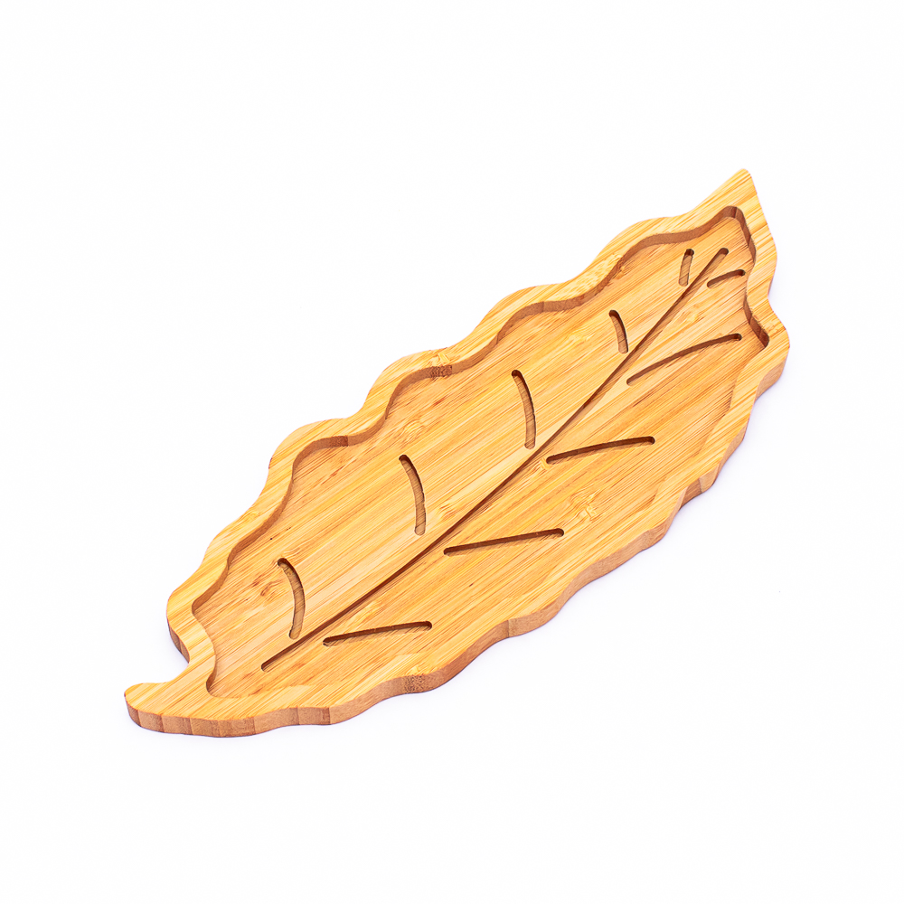 Bandeja bambu forma hoja 35*13*1.7cm