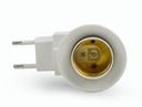 PORTA FOCO+ENCHUFE BLANCO