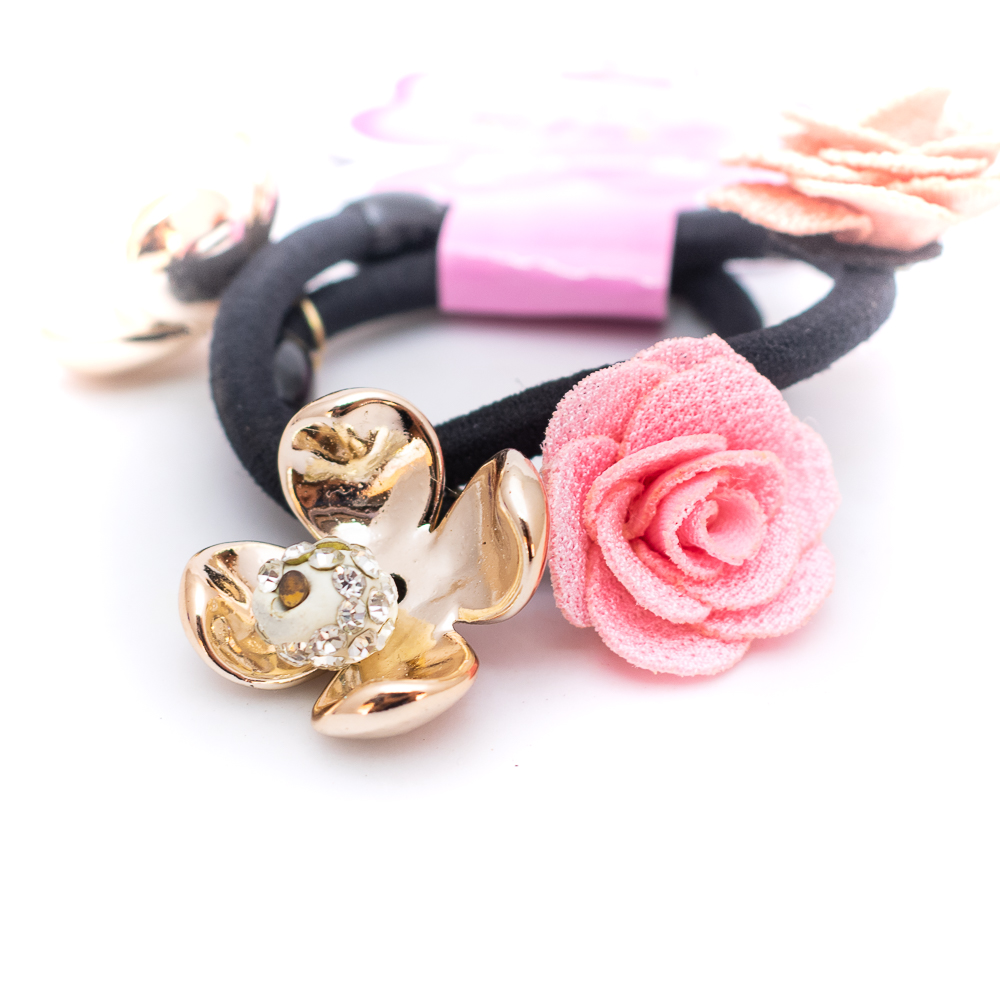 Agogo con flor y strass 2 piezas