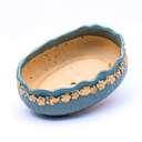 Maceta ovalada con diseño de floreado 20*13*6cm