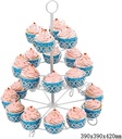 Soporte para 24 cupcakes de metal 3 niveles