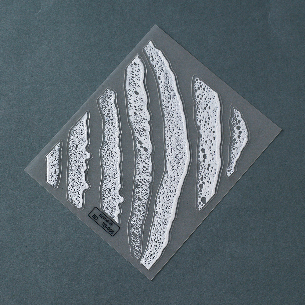 Sticker para uñas olas blancas