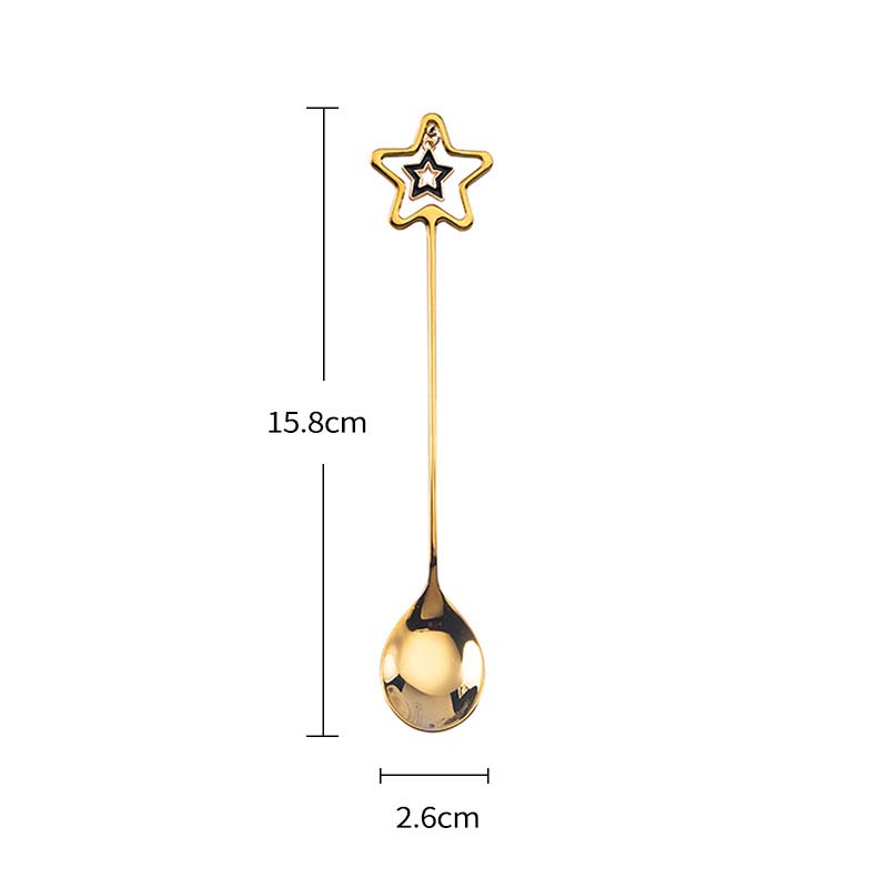 Cuchara diseño estrella dorada