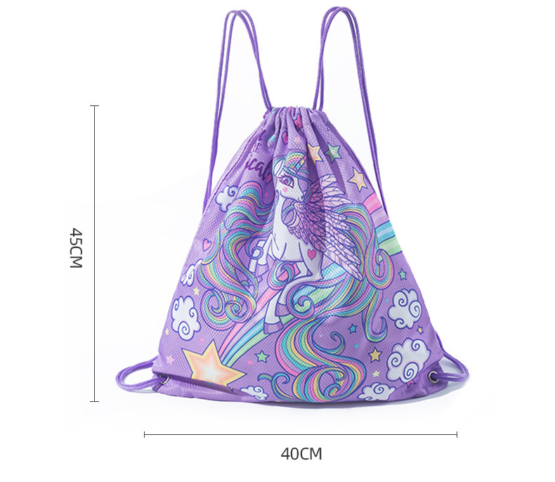 Mochila con cordon diseño colorido