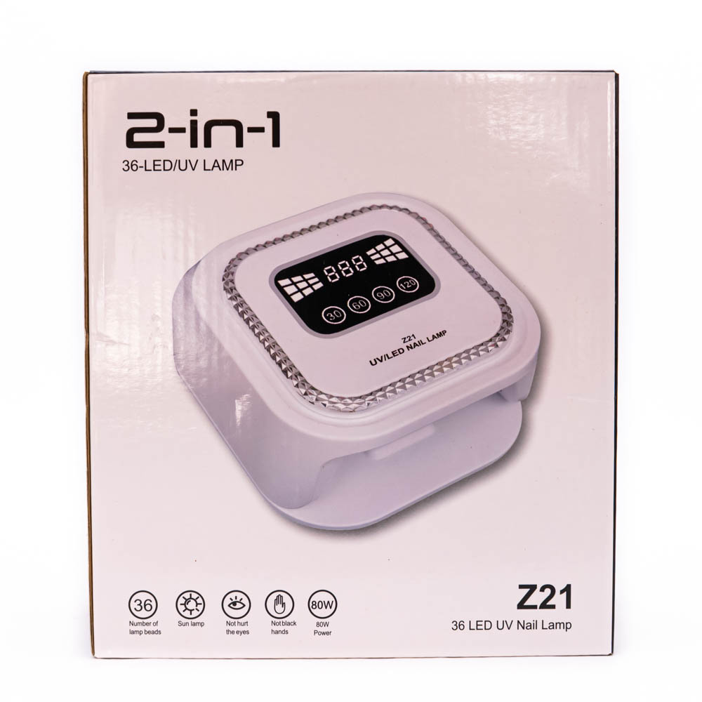 Lampara uv 36-LED 2N1 con temporizador 80w