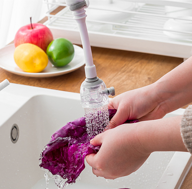 Ducha regulable para grifo (celeste)