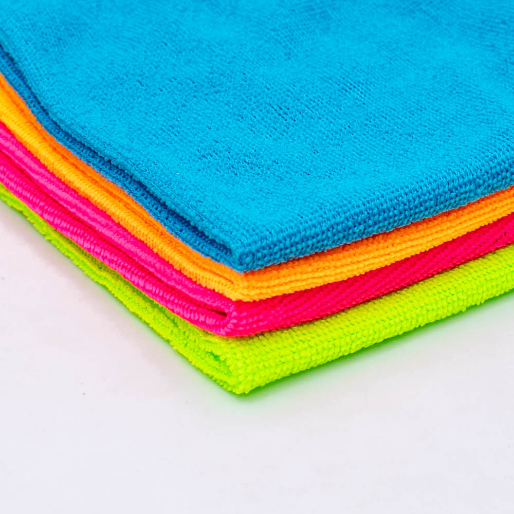 Set de toalla microfibra 4 piezas 30*30cm