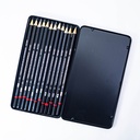 Lapiz de color con estuche de metal 12pc