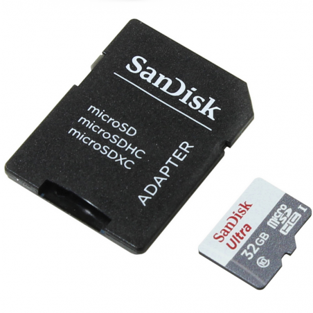Memoria micro SD 32GB 80MB/s SanDisk Ultra C10 Con Adaptador
