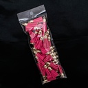 Borla de cuero rosa 50 piezas