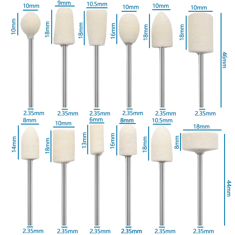 Juego de puntas para pulir 12pc
