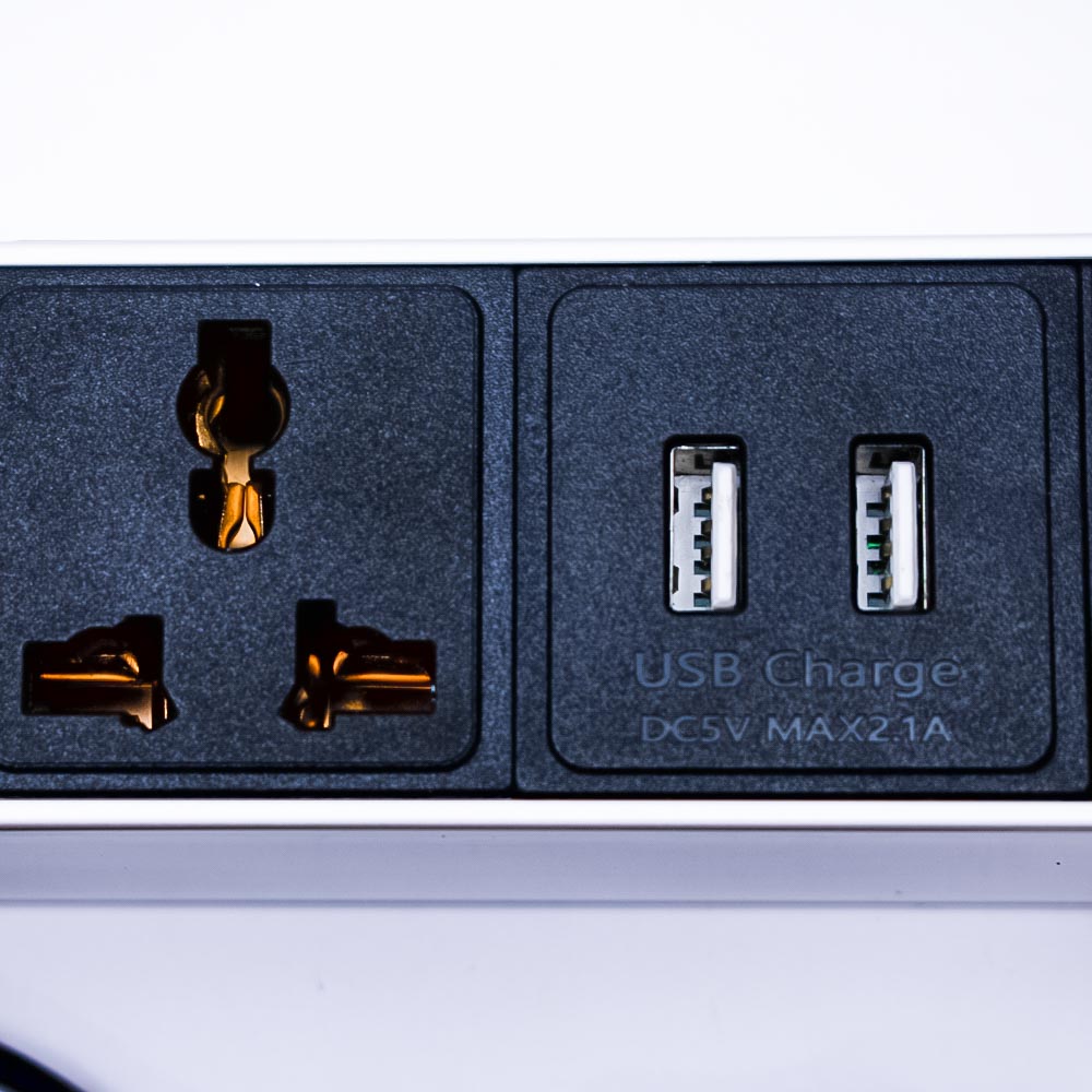 Canal de tension de 4 tomas+2usb 2.1A