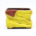 Maceta rectangular con diseño 8*10.5cm