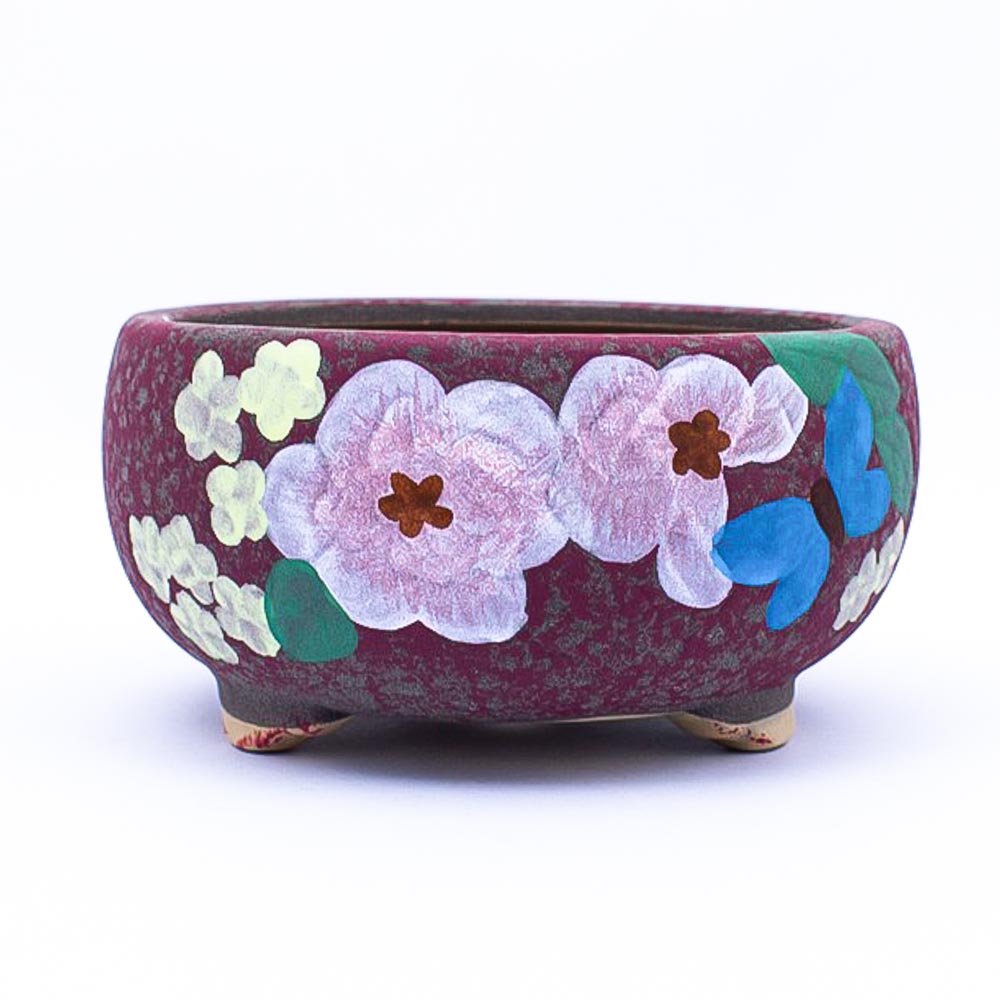 Maceta con diseños de flor 15*7cm