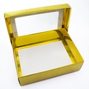 Caja 34*26*10cm con brillo dorado 12 piezas