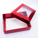 Caja 30*23*9cm con brillo rojo 12 piezas
