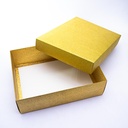 Caja 30*23*9cm con purpurina dorado 12 piezas