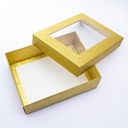 Caja 26*20*8cm con purpurina dorado