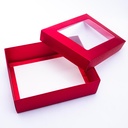 Caja 26*20*8cm con purpurina rojo 12 piezas