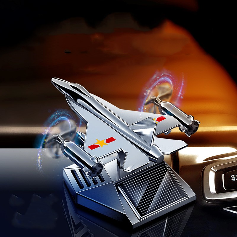 Fragancia solar para auto, diseño avion cromado